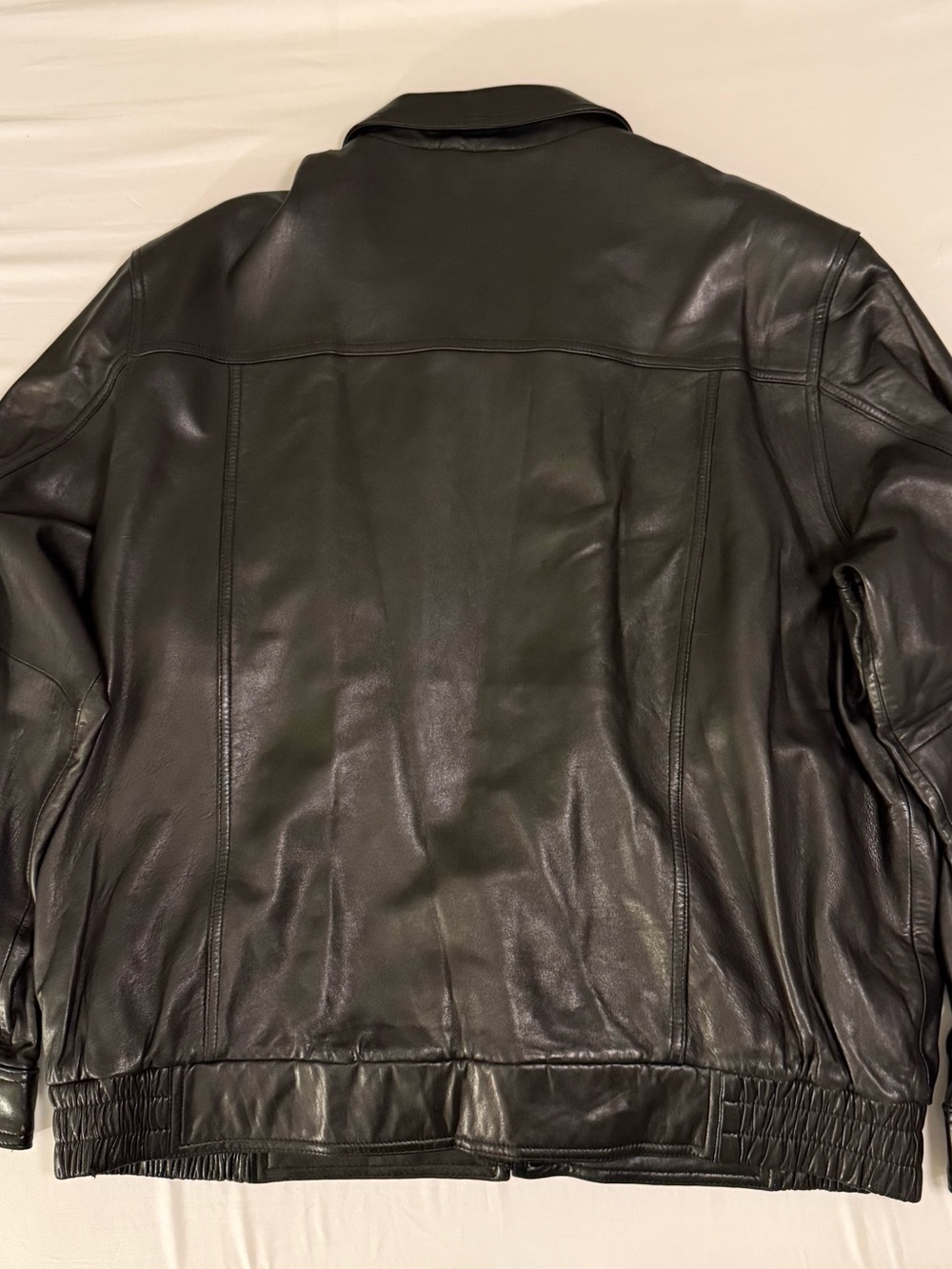 Joseph & Feiss Black Leather Bomber Jacket